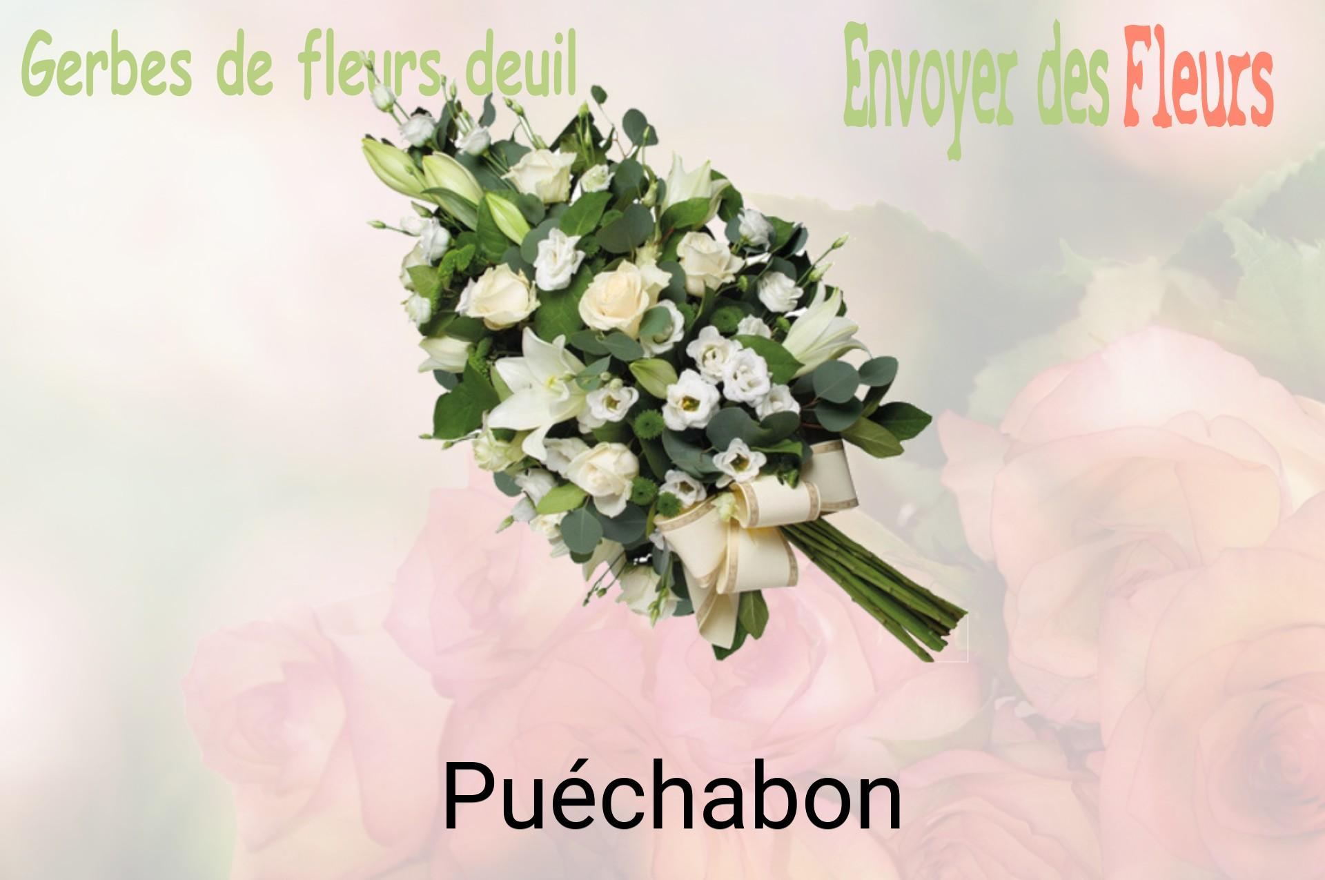 Gerbe de fleurs de deuil livrée à Puéchabon